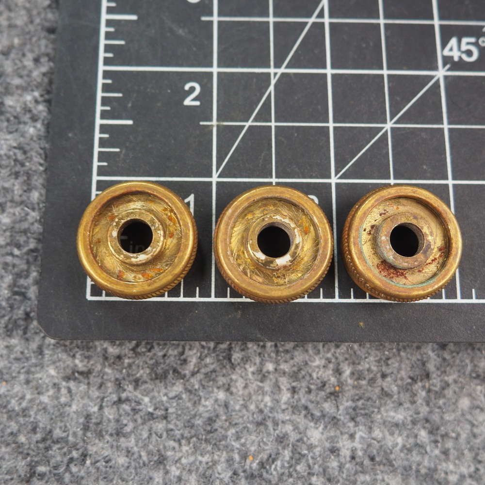 Bach Mellophone Valve Caps Set of 3 Gold Brass Replacement Parts